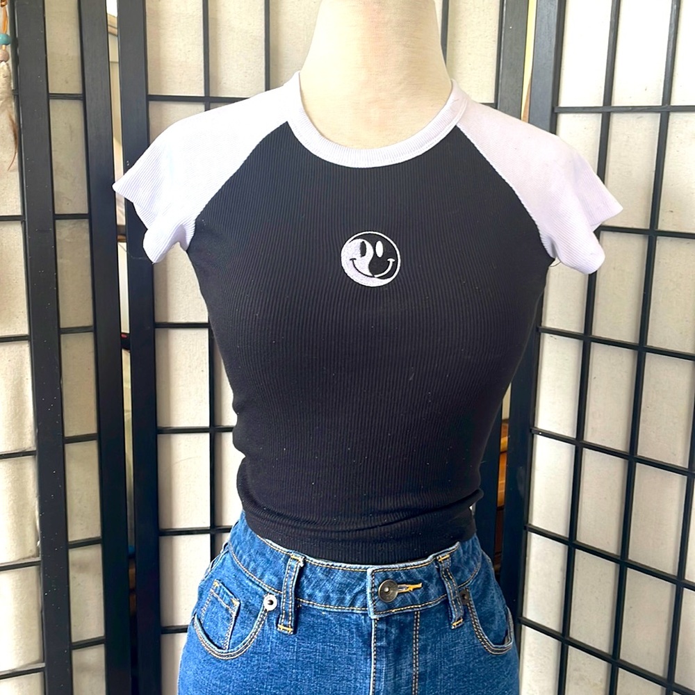 Ying Yang Ribbed Top 💜